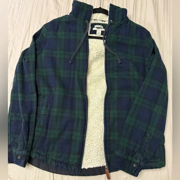 L.L. Bean Plaid Jacket with Sherpa Lining - Picture 1 of 3
